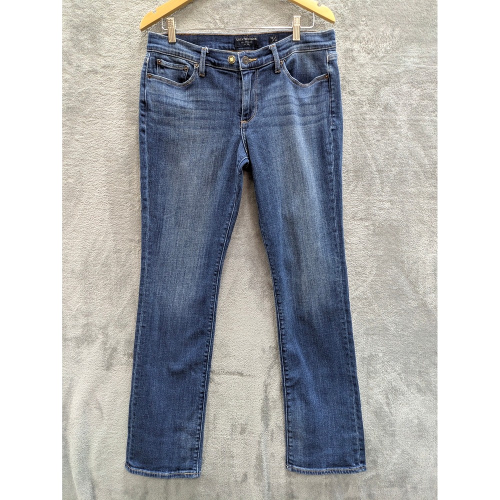Classic Straight Leg Jeans Womens 10/30 Mid Rise Sweet Straight Blue Denim